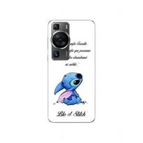 Dėklas - Maniacase - Huawei P60 - Lankstus - Juodas ir Baltas - Stičas ir Lilo balta