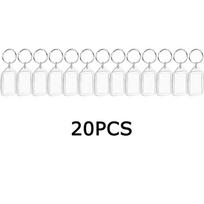 WTEMPO 20 vnt. skaidraus plastikinio nuotraukų rėmelio raktų pakabukai Mini nuotraukų tušti kabantys pakabukai Baigimo progai skirtos dovanos renginiams ir vakarėliams 20pcs balta