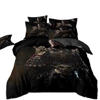 Black Myth Wukong Bedding Set,Game Characters Goku Bedding Set,Black 3D Printing Quilt Cover Pillowcase For children and adults 135x200cm 2pcs
