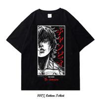 Grappler Baki Kyokudai Taikai Graphic Print T Shirt Harajuku Vintage Short Sleeve Plus Size Cotton Crew Neck Women Unisex Tees Tops 4XL juoda