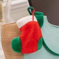 Christmas Series Socks Gloves Gingerbread Tree House Wreath Plush for Xmas Tree Pendant Festive Season Holiday Party Decor