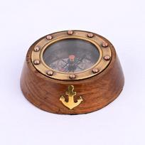 Brass Nautical Paper Weight Desk Compass Navigation Pirate Boat Gift Compass