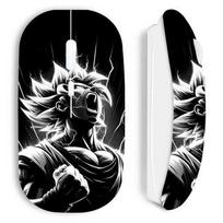 Wireless Mouse - Maniacase - Dragon Ball Goku - Ergonomic Design - Optical - Black and White