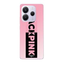 Coque Xiaomi Redmi Note 14 5G Blackpink logo rose et noir Maniacase juoda