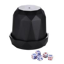 1 Set Dice Cup with Base 5 Dot Dice Heavy Duty Manual Shaker juoda