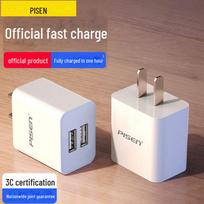 PISEN Dual USB Fast Charger for Apple & Android Devices Single Port 1A balta