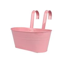 Iron Stylish Rainbow Colors Hanging Flower Pots For Balcony And Fence Planters Wall Hanging Planter pink