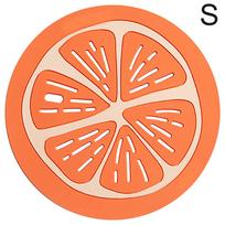 Silicone Thermal Insulation Pad Anti-Slip Cup Coaster Kitchen Cartoon Anti orange orange s