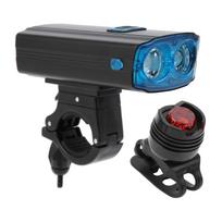 USB Rechargeable Bike Lamp Bicycle Front Light Night Riding Headlight with Tail Light
