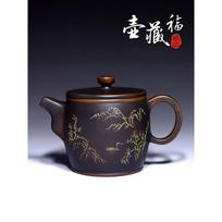 200 ml Guangxi Qinzhou Nixing keramikos arbatinukas, rankų darbo, keičiamos krosnies arbatinukas, grožio arbatos sietelis, neapdoroto rūdos purvo virdulys, kiniškos arbatos rinkinys