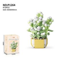 Succulents Building Blocks Everlasting Flower Bonsai Tree Gardens Romantic Bricks DIY Potted Plants Model Kids Kits Toys NOT BOX