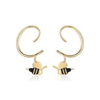 New Fashion Bee Earrings for Women  Trendy Animal Earrings  Niche Temperament  Light Luxury Versatile Earrings beige