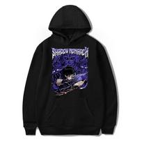 Anime Solo Leveling Sung Jin Woo Graphic Print Hooded Men Women Manga Hoodies Loose Casual Sweatshirt Harajuku Male Pullover XS juoda