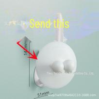 Punch-Free Multi-Purpose Suction Cup Toothbrush Holder for Kitchen & Bathroom white
