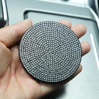 Universal Car Cup Holder Diamond Anti-Slip Mat for Interior Decoration gryna balta spalva