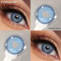 FUNSACHY 2pcs Natural Color Contact Lenses for Eyes Beauty Cosmetic High Quality Brown Contact Lens Eye Contacts Lenses Yearly