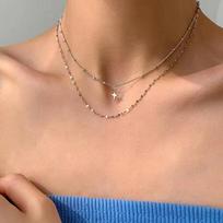 Moteriškas kryžiaus pakabukas, Boho dviejų sluoksnių vėrinys moterims Gir 1Pc