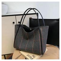 High-quality large capacity women's travel tote bag new versatile and elegant shoulder checkered bag