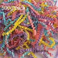 2000 g/pakuotė Daugiaspalvis gofruoto popieriaus smulkintuvo užpildas dovanų krepšeliams, dėžutėms, pakavimui Smulkinto popieriaus krepšelių užpildas dovanų pakavimui ir pakavimui Mixed A
