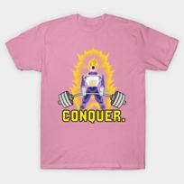 T Shirt Women Conquer Vegeta Deadlift Harajuku Print Kawaii Tshirt Summer Short Sleeve Female T-Shirt Top Tee S rožinė