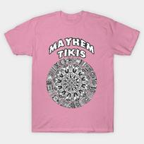 T Shirt Women Mayhem Tikis Harajuku Print Kawaii Tshirt Summer Short Sleeve Female T-Shirt Top Tee S rožinė