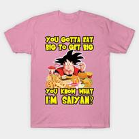 Marškinėliai Moterys valgo daug, kad pasidarytų dideli Goku Harajuku Print Kawaii marškinėliai trumpomis rankovėmis, moteriški marškinėliai. S rožinė