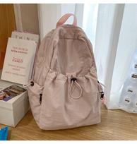 Travel Ultra Light Nylon Portable School Bag Female College Student Backpack Women'S Travel Light Small Backpack rožinė