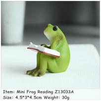 Collectible Resin Funny Frog Figurines For Interior Home Bathroom Decoration Table Accessories Bonsai Decor Flowerpot Ornament