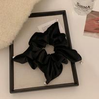Black Pearl Ponytail Hair Ring - Fashionable Temperament Headdress black
