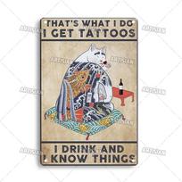 Artisian Tattoo Retro Metal Poster Job Tin Plaque  Hobby Decorative Plate Wall Decor Garage Bar Pub Club Hotel Cafe Kitchen Home 7.8x11.8inch