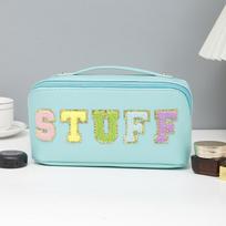 Sweet color card makeup bag for women portable large capacity advanced washable travel makeup storage box
