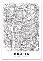 Plakatas miesto plano žemėlapis Praha 21x29,7 cm A4