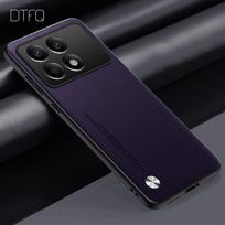 POCO X6 Pro 5G dėklas Odos rašto dangtelis Coque Smūgiams atsparus dėklas POCO X6 5G Funda Prabangus odinis dėklas POCO X6 Pro POCO X6 Pro 5G violetinė