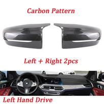 Anglies pluošto išorinė šoninio galinio vaizdo veidrodžio dangčio apdaila, skirta BMW 3 4 5 7 8 serijos G20 G21 G28 G11 G12 G14 G15 G16 G30 G31 G38 G22 LHD-Carbon Pattern