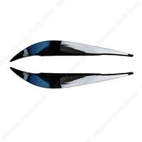 2pcs ABS Evil Headlight Eyebrows Eyelid Angle Eye For BMW 4 Series F32 F33 F36 F82 F83 M4 420d 420i 425d 430i 435i 2013- Gloss Black