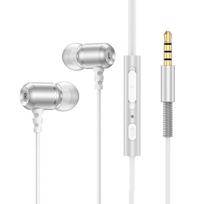 Type-C & 3.5mm Wired Earphones In-Ear Headphones for Samsung Earbud Hifi Stereo Headset Sport Gamer Handsfree 3.5mm balta