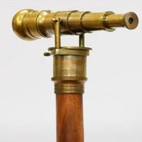 Cane  Francis Drake Brass Telescope Handmade Hardwood Walking Stick 3 Piece Steampunk  Renaissance Medieval