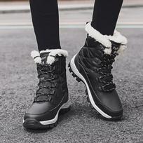 Women's 2024 Winter Mid-Tube Snow Boots - Warm Cotton Casual Style 37 rožinė raudona spalva