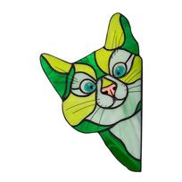 Window Decoration Stained Hanging Glass Suncatcher Cartoon Animal Pendant for Home Car yellow