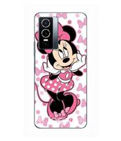 Case For Vivo Y76 5G Minnie Mouse pink Disney Cartoon Maniacase juoda
