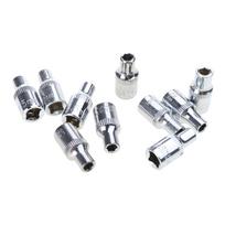 Essential Short Socket Spanner 1/4Inch Drive 6 Point Metric 4mm-14mm Selection for Profession Use Mechanical Repair Tool J white