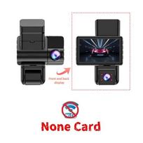 3 colių automobilio vidaus/išorės/galinio vaizdo paslėptas vaizdo registratorius su priekine ir galine triguba 1080P objektyvu, WiFi, naktinio matymo 【No WIFI】2 Lens juoda