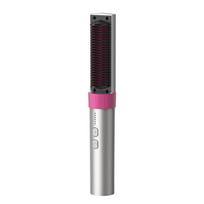 2024 Wireless Hair Straightener Hot Comb Anti-scald Professional Electric Brush Smoot Hairstyle Iron Negative Ion Hair Care Comb rožinė raudona spalva