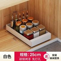 Sliding Dish Bowl Storage Rack Cabinets Drawers Drying Rack Kitchen Organizer Sink Shelf Tableware Kitchen Accessories 1-tier brown