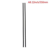 2vnt automobilio minkštos guminės priekinio stiklo valytuvo šluostės užpildymo juostelės 6 mm 14-22 colių black