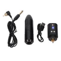 1500mAh Rotacinis Tatuiruočių Rašiklio Rinkinys Belaidis Kasetės RCA Sąsaja LCD Ekranas USB Įkraunamas Tatuiruotė black