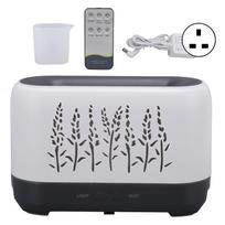 200ml Flame Humidifier Super Quiet Essential Oil Diffuser with Flame Light for Home Office 100?240V gray