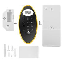 Keyless Touch Keypad Password RFID Card Key Metal Digital Electronic Sauna Cabinet Lock black