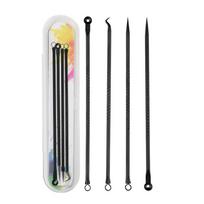 4PCS Acne Blackhead Comedone Black Spot Pimple Blemish Remover Skin Care Women Beauty Acne Treatment Pore Cleanser Needle Hook juoda