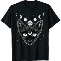 Black Cat Pastel Goth Occult W!tchy Metal Cool T-Shirt S-5XL S juoda